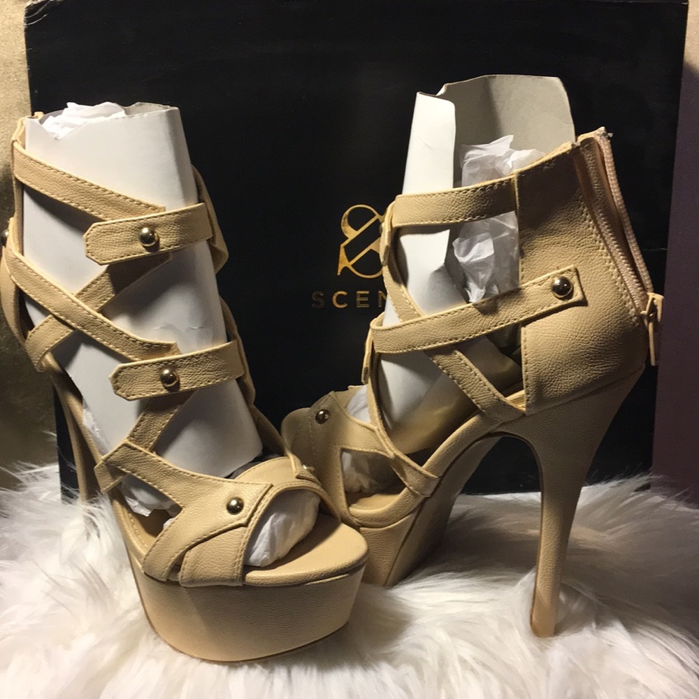 Nude Platform Heels